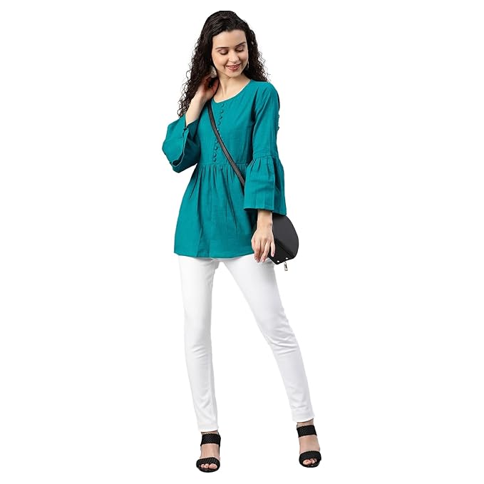 Yash Gallery Women's Cotton Regular Fit Top - Image 5