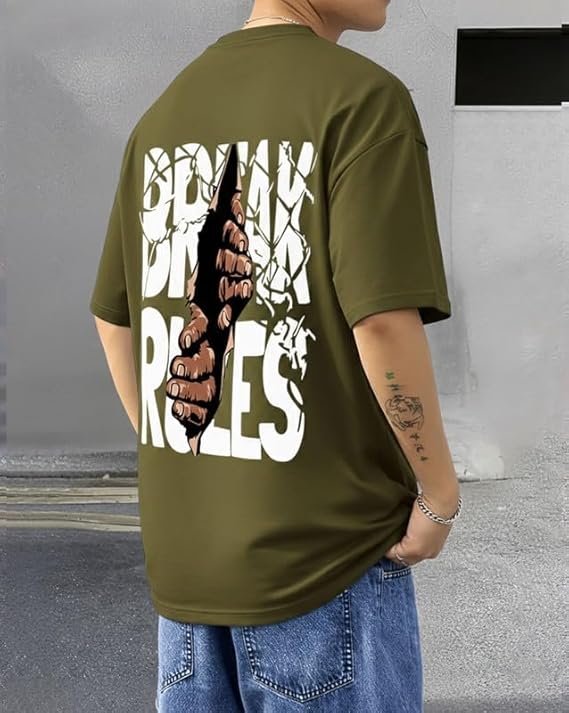AUSK Baggy Hip-Hop T-Shirt for Men - Graphic Printed T Shirts || Oversized Men Tshirt || T-Shirts - Image 3