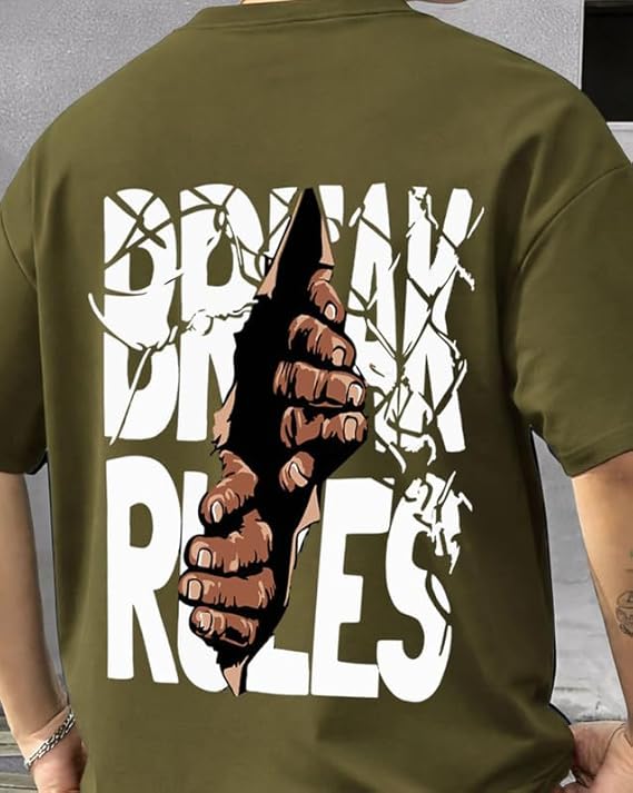 AUSK Baggy Hip-Hop T-Shirt for Men - Graphic Printed T Shirts || Oversized Men Tshirt || T-Shirts - Image 2