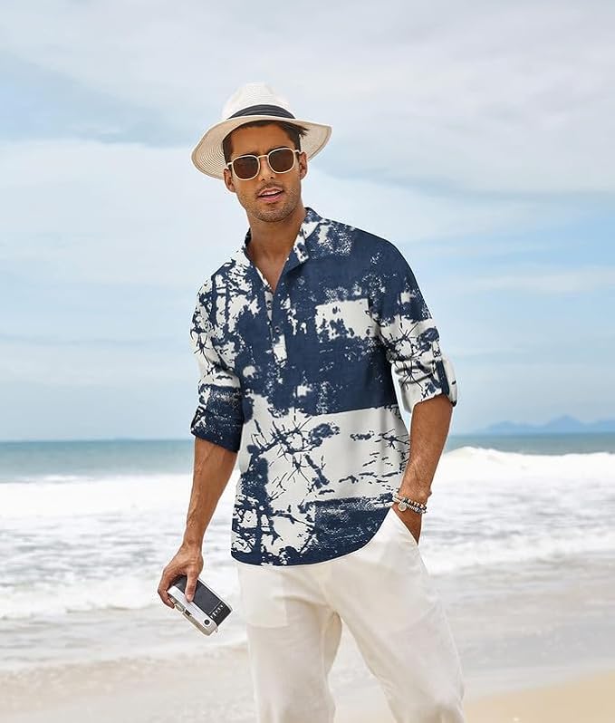 Bellstone Men's Cotton Blend Solid Regular Fit Full Sleeve Short Kurta | Men's Trendy Short Kurta | Stylish Casual Lightweight Summer Kurta for Daily and Occasion Use - Image 7