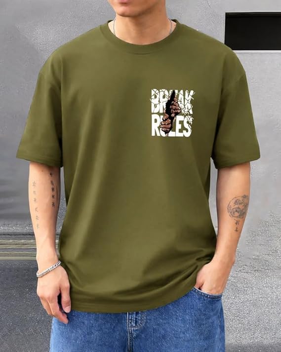 AUSK Baggy Hip-Hop T-Shirt for Men - Graphic Printed T Shirts || Oversized Men Tshirt || T-Shirts - Image 4