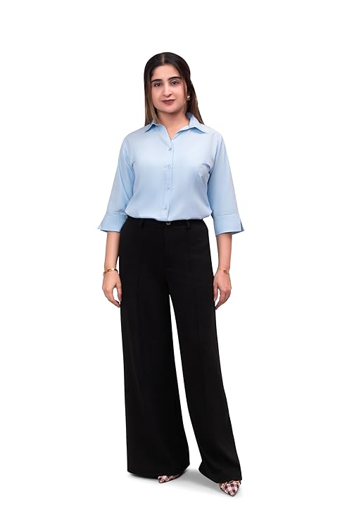 ESTA Women 3/4 Sleeve Stylish Western Official Formal Shirts Regular fit Shirts for Women - Image 5