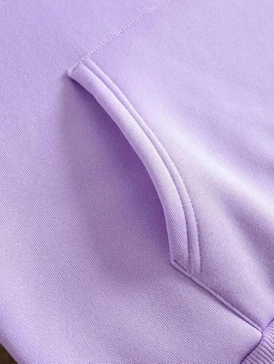 Women's Hoodie with Panda Print, Purple, Long Sleeve Pullover Sweatshirt - Image 2