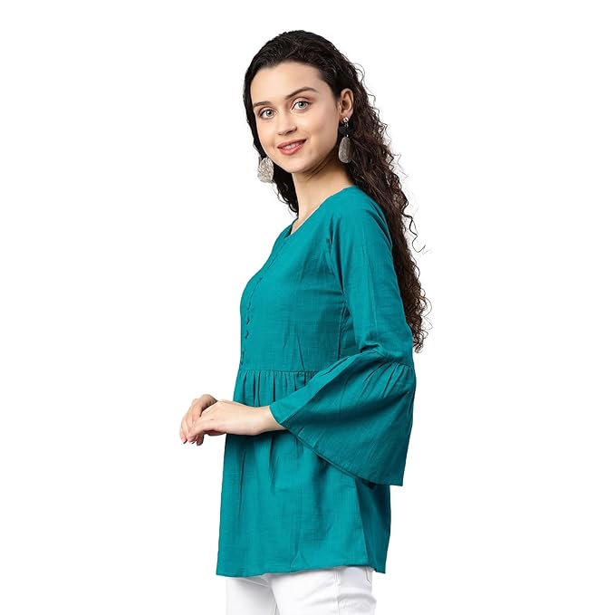 Yash Gallery Women's Cotton Regular Fit Top - Image 4