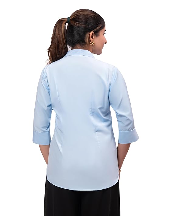 ESTA Women 3/4 Sleeve Stylish Western Official Formal Shirts Regular fit Shirts for Women - Image 6