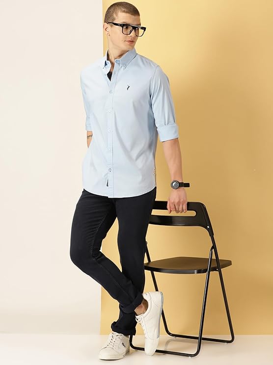 Thomas Scott Mens | Full Sleeve | Solid | Slim Fit | 100% Cotton | Button Down Collar | Shirts - Image 3