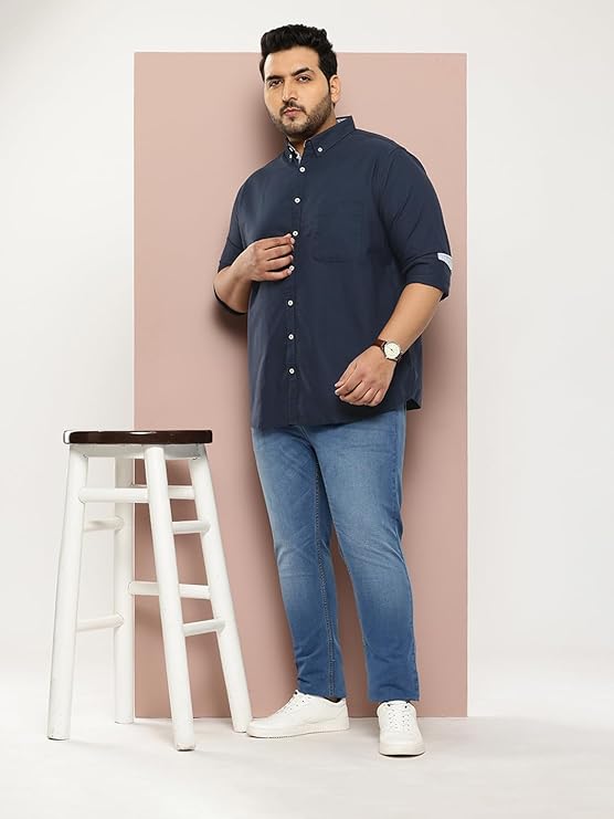 Thomas Scott Men's | Plus Size | Regular Fit | Long Sleeves | Button-Down Collar | Oxford Fabric | Casual | Shirts for Men - Image 3