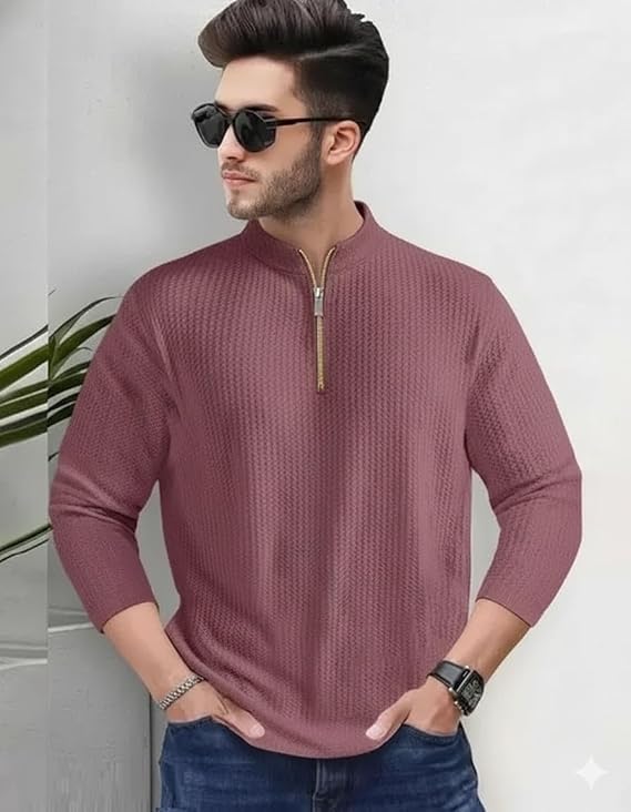 Mens Cotton Polo Collar Tshirt Full Sleeve Casual Regular Fit Comfortable Breathable Fabric Tshirt for Men Stylish Polo Neck | Lightweight & Comfortable Fabric - Image 4
