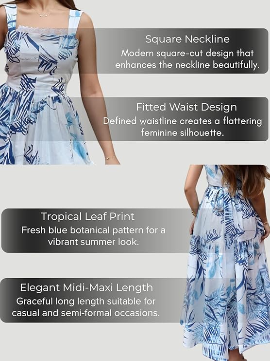 GRECIILOOKS Maxi Dress for Women | Long One Piece Outfit | Casual Western and Stylish Party Outfit | Trendy Summer Fashion for Womens - Image 2