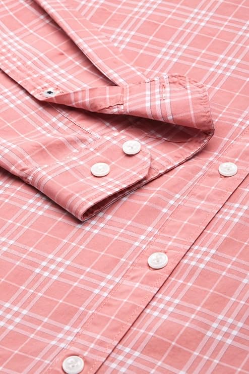 Louis Philippe Men's Slim Fit Premium Cotton Easy Care, Soft Handfeel Full Sleeve Checks Casual Shirt - Image 3