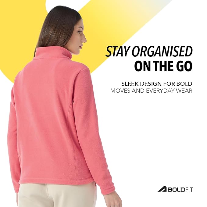 Boldfit Full Zipper Polyester Sweatshirt for Women - Image 3