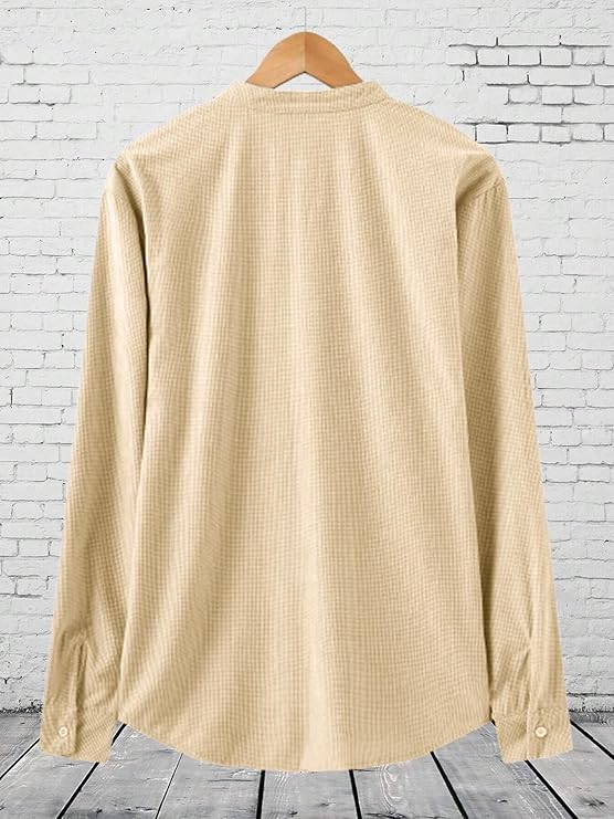 Noble Monk Men Polycotton Solid Regular Kurta || Casual Plain Stylish Shirt for Man || Full Sleeve Band Collar Tshirt for Men || Casual Wear Tshirt for Man 3.9 3.9 out of 5 stars (82) - Image 3