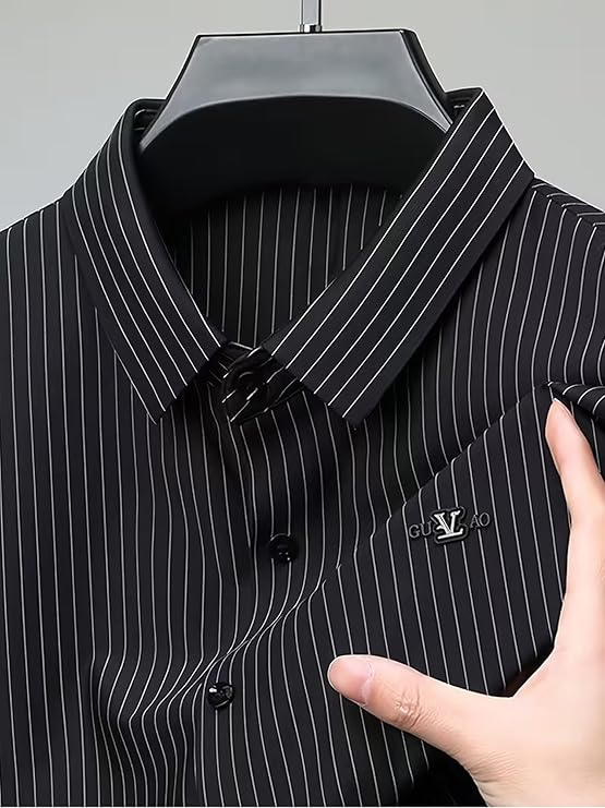 Lymio Men Shirt || Striped Shirt for Man || Full Sleeve|| Premimum Casual Style (Royal) - Image 3