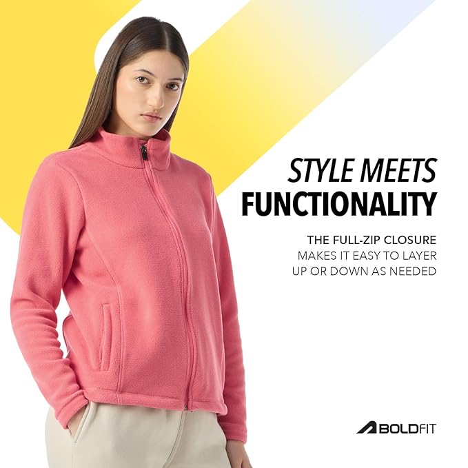 Boldfit Full Zipper Polyester Sweatshirt for Women - Image 2