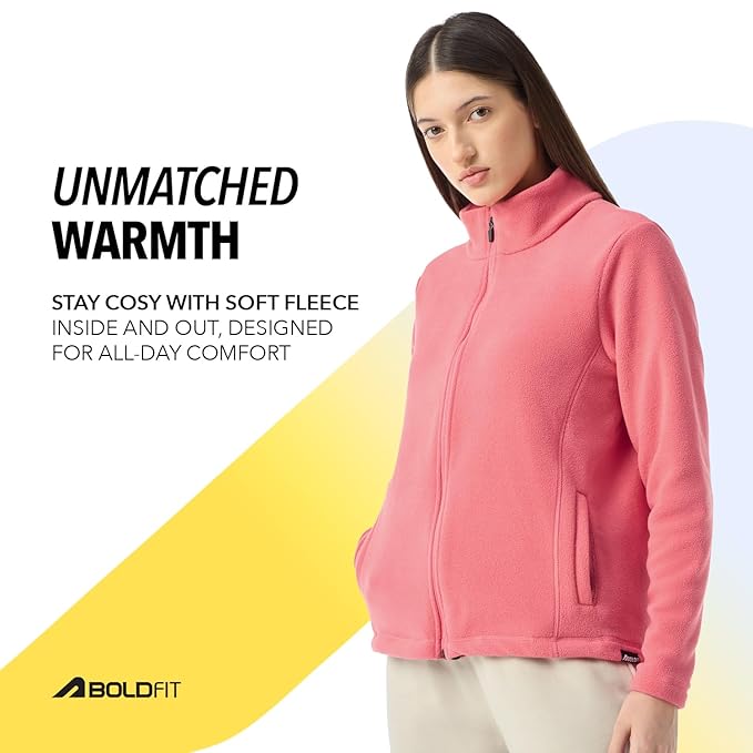 Boldfit Full Zipper Polyester Sweatshirt for Women - Image 4