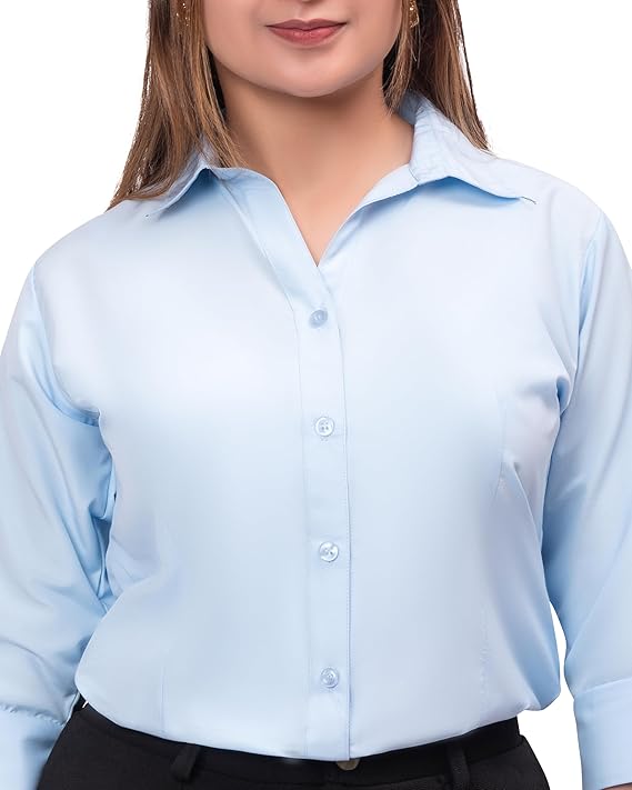 ESTA Women 3/4 Sleeve Stylish Western Official Formal Shirts Regular fit Shirts for Women - Image 2
