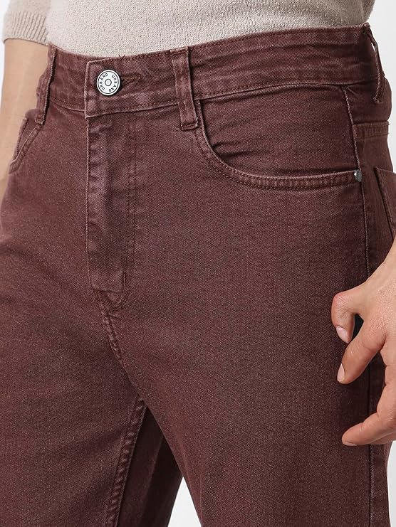 Urbano Fashion Men Mid Rise Straight Fit Washed Jeans Stretchable - Image 2