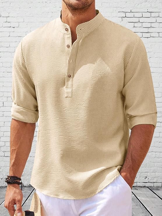 Noble Monk Men Polycotton Solid Regular Kurta || Casual Plain Stylish Shirt for Man || Full Sleeve Band Collar Tshirt for Men || Casual Wear Tshirt for Man 3.9 3.9 out of 5 stars (82) - Image 2