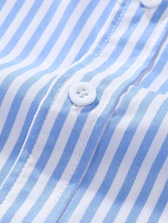 Brand: Afflatus Afflatus Men's Striped Casual Regular Fit Shirt Cotton Blend Stripe Full Sleeve Stylish Shirt for Men - Image 3